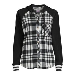 Black Plaid Junior’s Hoodie